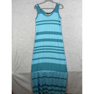 Tommy Bahama Lined Knit Maxi Dress Womens‎ Small Blue Stripe Heavyweight Coastal